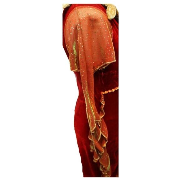 Cirque Du Soleil Diabla Costume Evil Red Gold Flame Queen Disguise SZ S - Picture 6 of 10